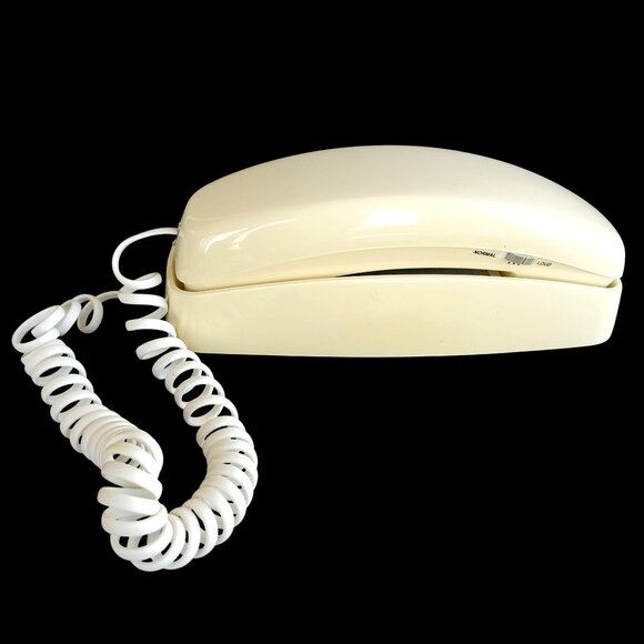 Vintage 90s AT&T Telephone Trimline 210 Touch Tone Wall Mount Speed Memory Bank - Picture 1 of 13
